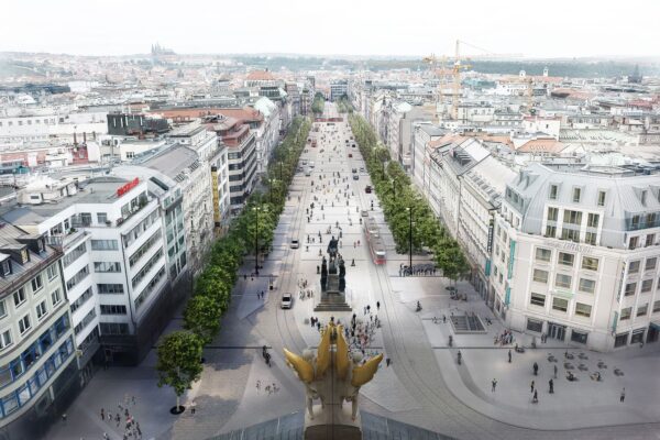Václavské náměstí, autoři Jakub Cígler Architekti, zdroj IPR Praha
