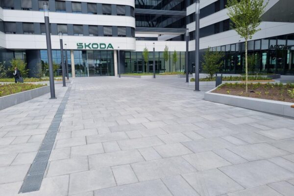 MEA odvodnění v novém sídle Škoda Auto