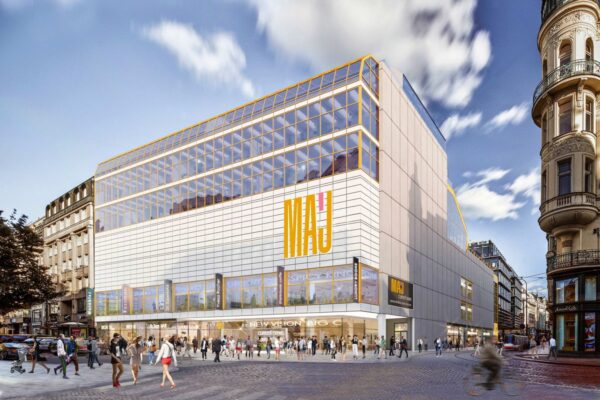 Obchodní dům Máj Národní v Praze po rekonstrukci v roce 2024, vizualizace zdroj AMADEUS Real Estate