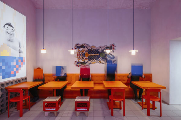 Interiér restaurace v Praze, autoři SOA architekti, foto Studio Flusser