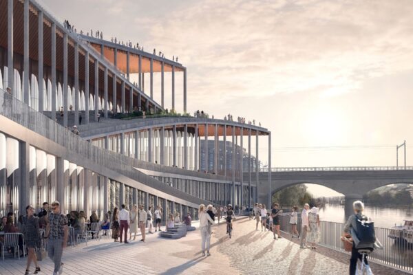Vltavská filharmonie, autoři a vizualizace Bjarke Ingels Group, zdroj Pražská developerská společnost