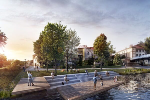 Urbanistický projekt roku 2025, Zelenomodré centrum Jaroměře, zdroj Nadace pro rozvoj architektury a stavitelství