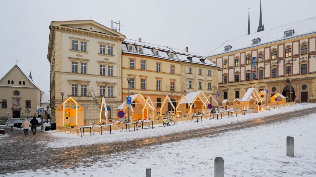 Dětská vánoční vesnička v Brně, autoři Consequence forma architects, foto Petr Šmídek