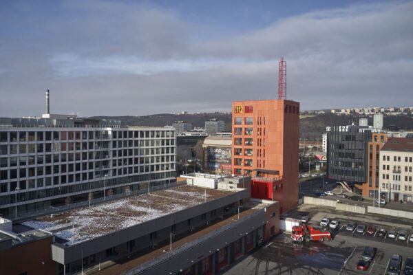 Centrála hasičů v Praze, autoři Architektura, foto Filip Šlapal