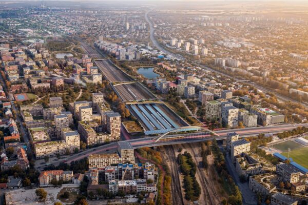 Masterplan Rákosrendező v Budapešti, autoři CHYBIK + KRISTOF Architects, vizualizace Play-Time + NAUTES postproduction