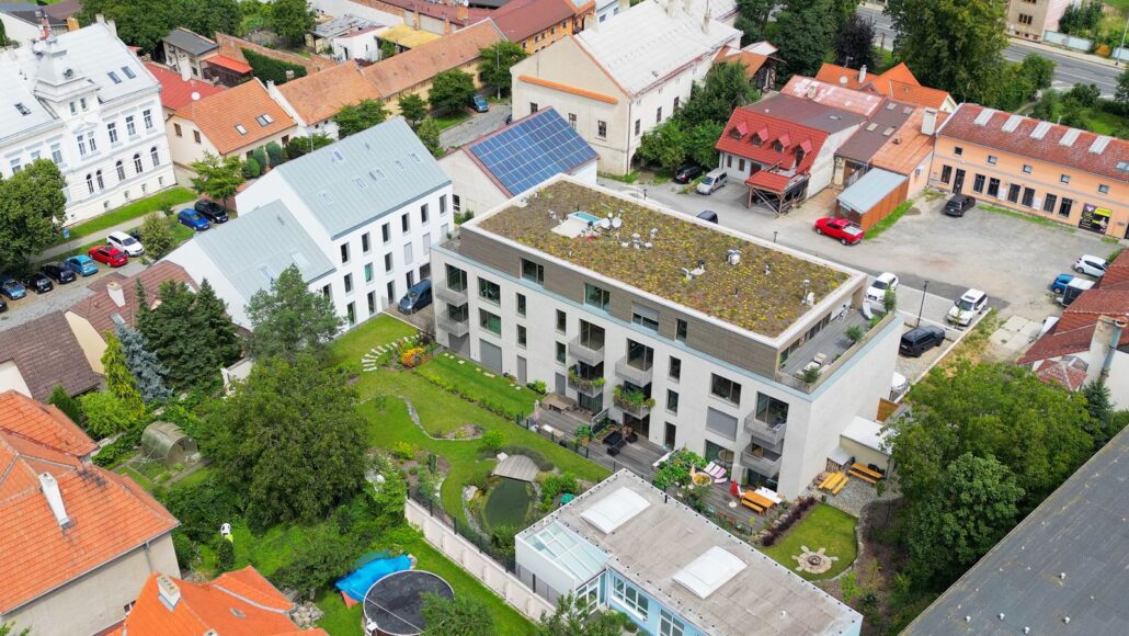 Bytový soubor Wechův dvůr v Kroměříži, autoři Architekti DRNH, foto David Peška