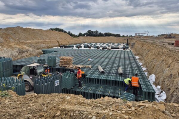 CTPark Tošanovice zvládne přes 4 300 m³ dešťovky díky galeriím MEA