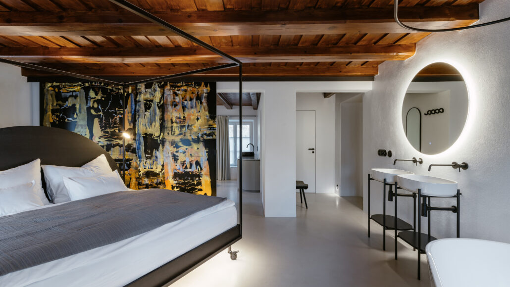 Interiér penzionu v Českém Krumlově, autoři Architéka, foto Václav Novák