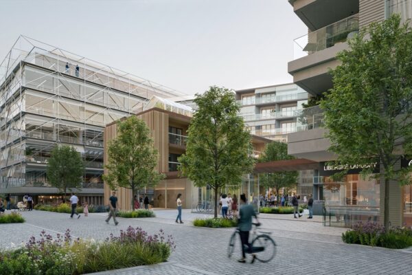 Vítězný návrh městského bloku u Elsnicova náměstí v pražské Libni, autoři a vizualizace Aulík Fišer Zalabák architekti a Lasovsky Johansson Architects