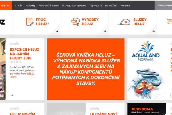 Výrobce cihel HELUZ má nový web
