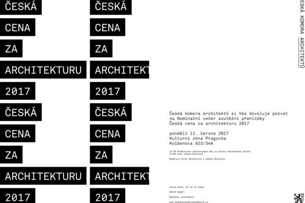 Nominační večer České ceny za architekturu 2017