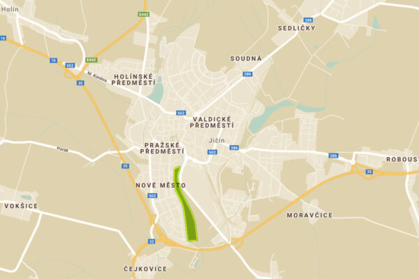 Odpočinková zóna Cidlina v Jičíně