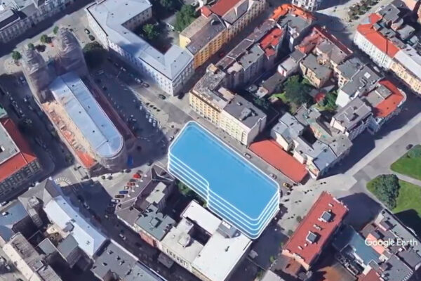 Parkovací dům za katedrálou